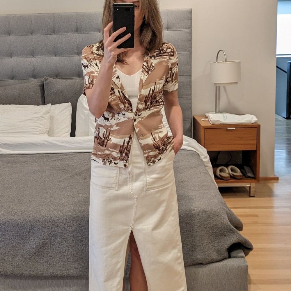 Reformation Cuba Top Ranchera Cowgirl XS